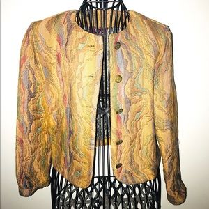 Vintage Cropped Textured Jacket